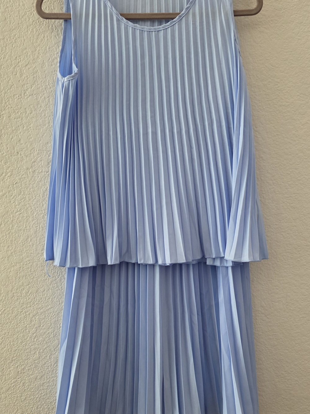 SHEIN Light Blue Pleated Skirt Set